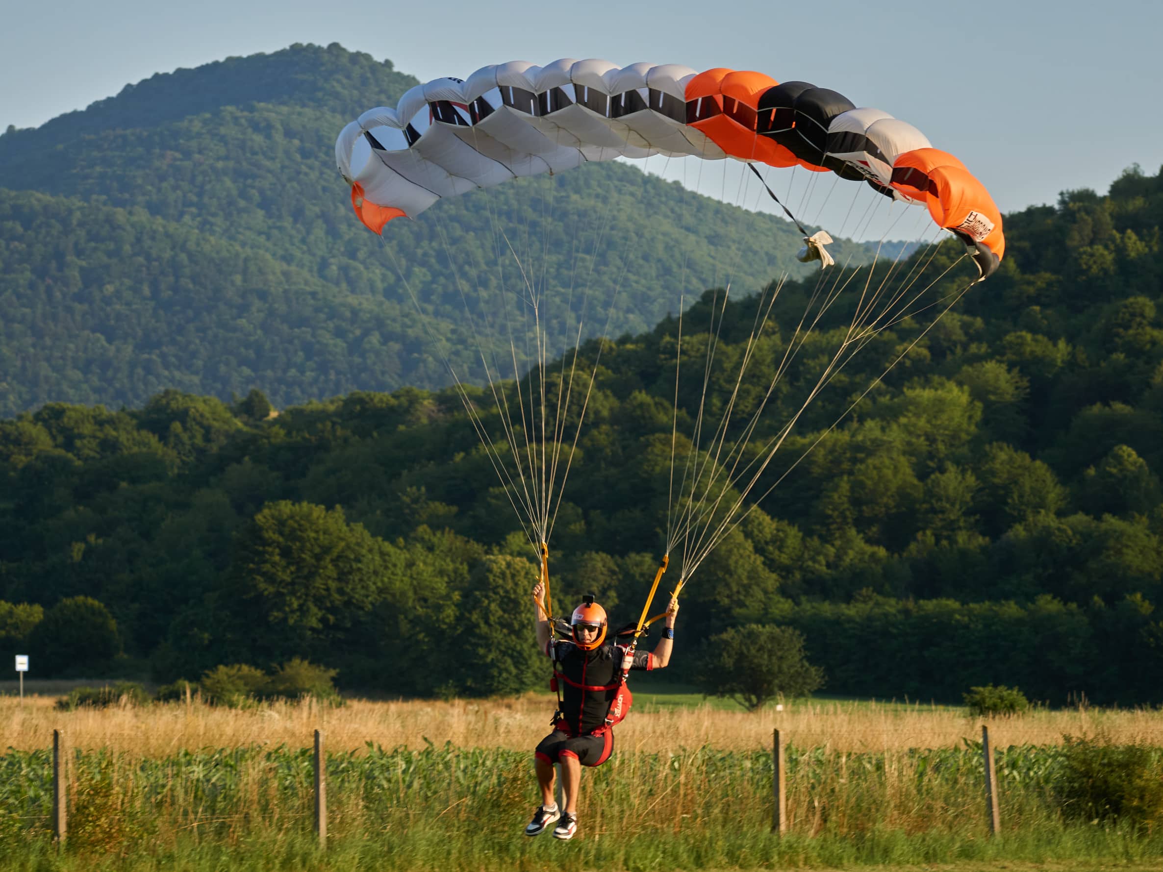 Skydiver Swooper in Otocac ADV Drop Zone