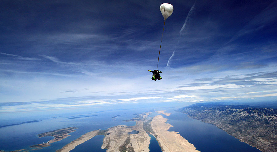 Skydive in Croatia above National parks