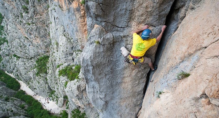 Rock climber on Paklenica