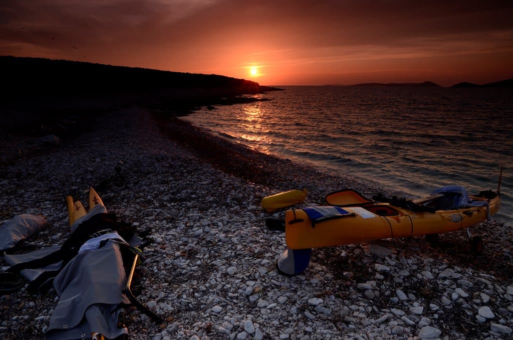Kayak at long island Croatia