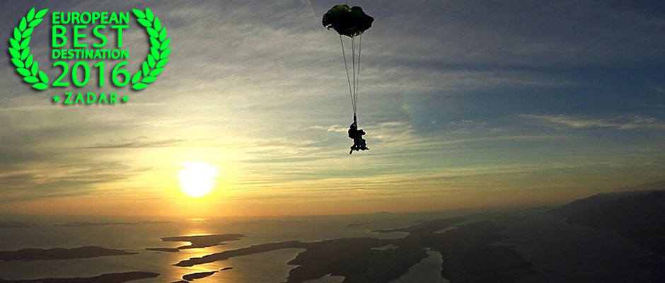 Sunset skydive in Zadar Croatia with ADV