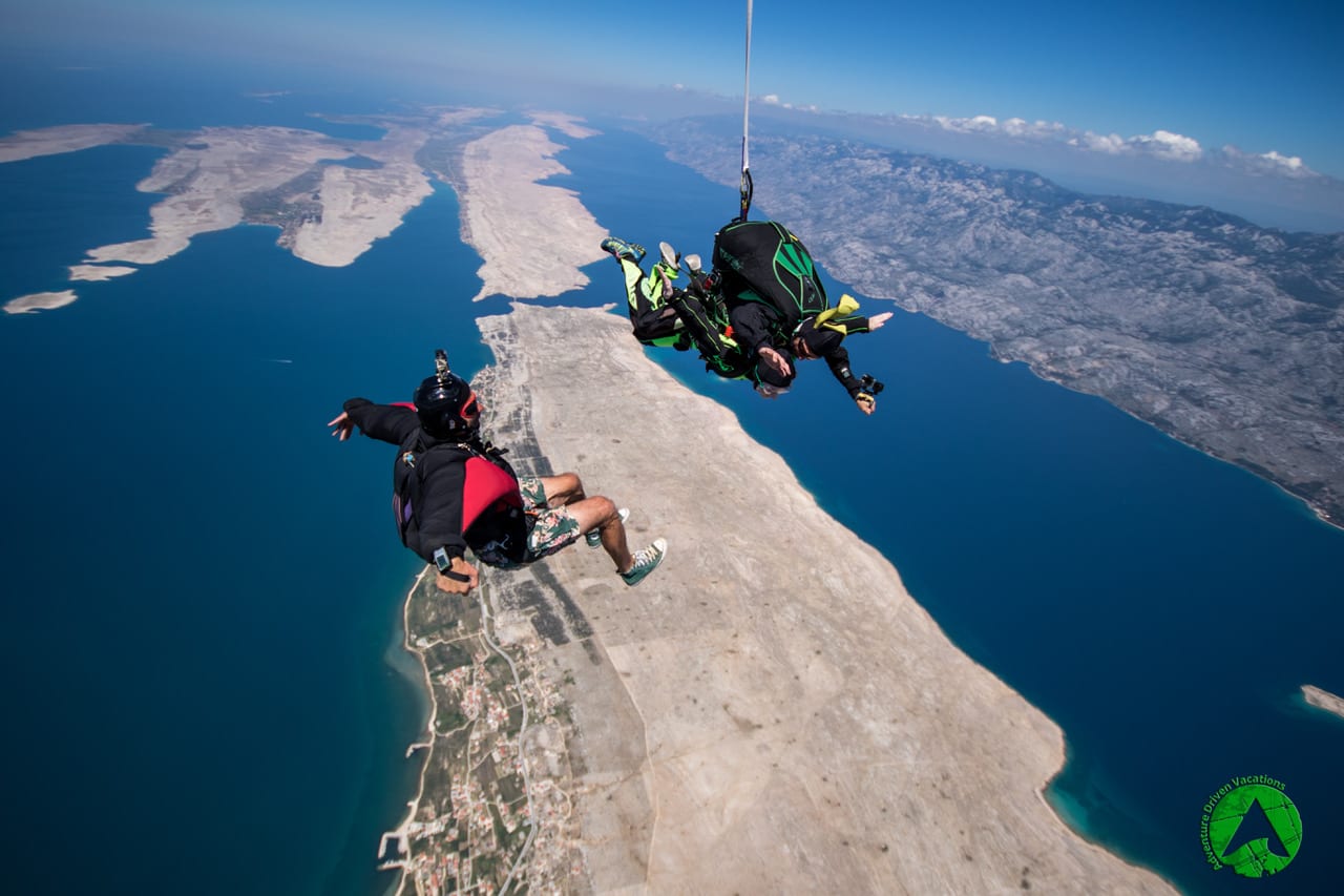Tandem skydiving in Croatia Zadar